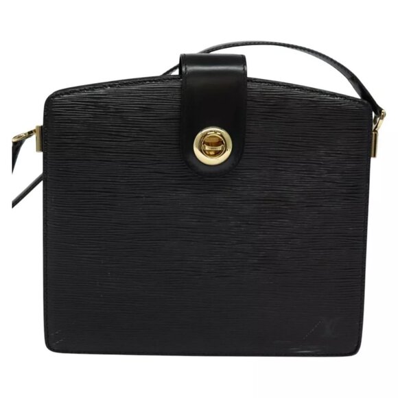 LOUIS VUITTON Epi Capuchin Shoulder Bag Black M52342 LV Auth 111907